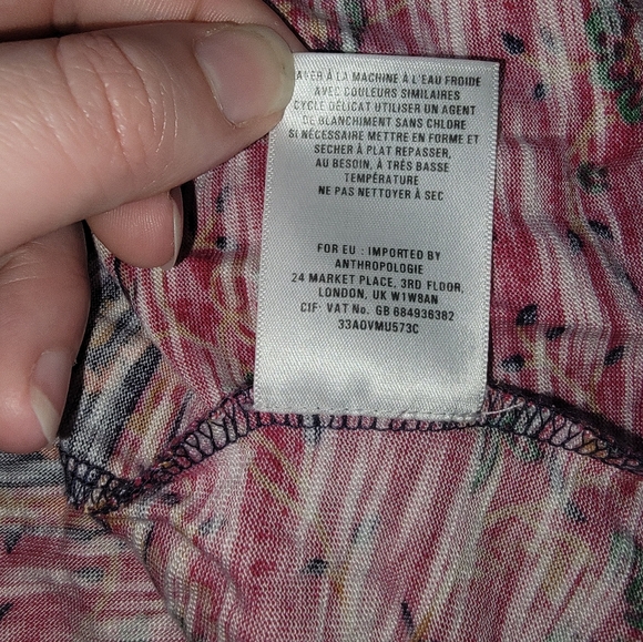 Anthropologie Meadow Rue Top Size M Multicolor Paisley - Picture 11 of 11